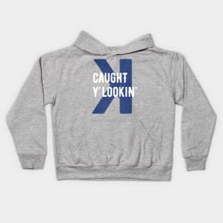 Baseball Batter Struck Out Looking Reverse K Kids Hoodie